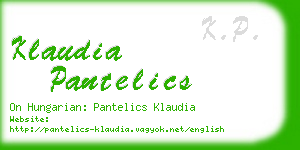 klaudia pantelics business card